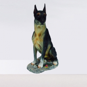 Small Dorberman Dog Statue