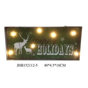 Happy Holidays iron Wall Decoration christmas Sign Plaque